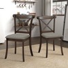 NicBex  Set of 2  Wood Classic Cross-Back Dining Chairs,Farmhouse Armless Chairs for Kitchen,Living Room - 2 of 4