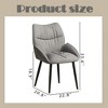 NicBex Set of 2 Luxury Dining Chair with Metal Legs and Comfortable Backrest,Velvet Armless Chairs for Kitchen,Living Room - 3 of 4