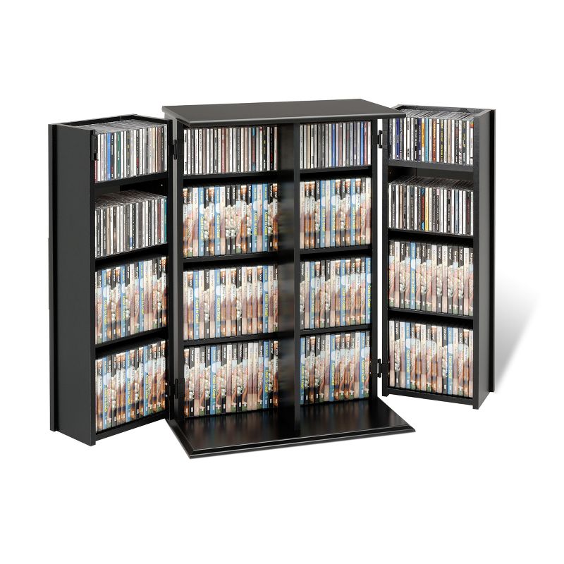 Locking Media Storage Cabinet Black - Prepac, 3 of 8