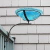 13.7" Diameter Reflective Crackle Glass Birdbath Bowl with Rail Mount Bracket Teal Blue - Achla Designs: Weather-Resistant, No Drill Installation - 3 of 3