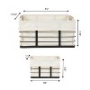 happimess Callan Vintage Industrial Handmade Wire Metal Nesting Storage Baskets with Wood Handles and Fabric Liner - 4 of 4