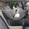 Hachikiko Dog Car Seat for Medium Dogs - Versatile Pet Booster Bed with Non-Slip Base & Storage Pockets, Gray (30"x20"x16") - 2 of 4