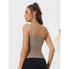 Allegra K Women's Spaghetti Strap Build in Bra Padded Sleeveless Tank Tops - 2 of 4