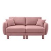 2-Seater Loveseat Sofa with Shell-Arm Design, Cylindrical Fabric Legs & Plush Foam - 4 of 4