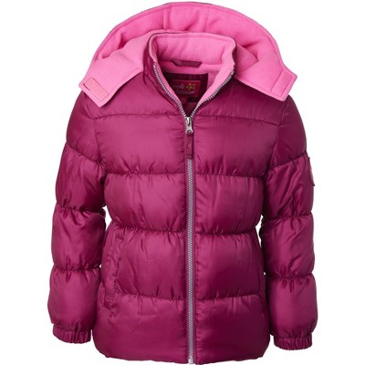 Pink puffer hot sale jacket target