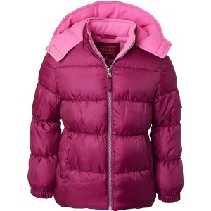 Pink Platinum Girls' Basic Puffer Jacket - 1 of 1