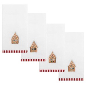 Avanti Linens Gingerbread Man 4-Pack Fingertip Towel Set - 1 of 3