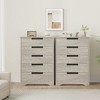 5 Drawer Dresser for Bedroom, Chest of Drawers with Embedded Handles, Wooden Dresser Organizer for Living Room, Nursery, Hallway and Entryway - 2 of 4