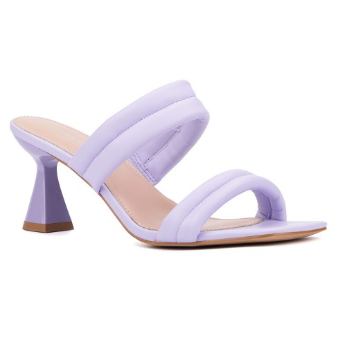 Purple wide width heels on sale