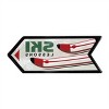 HomeRoots Set of Two Black Red And White Ski Lessons Metal Hanging Wall Decor - 4 of 4