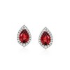 Ross-Simons 2.60 ct. t.w. Garnet and .40 ct. t.w. White Topaz Jewelry Set: Earrings and Pendant Necklace in Sterling Silver Size 18 - 4 of 4