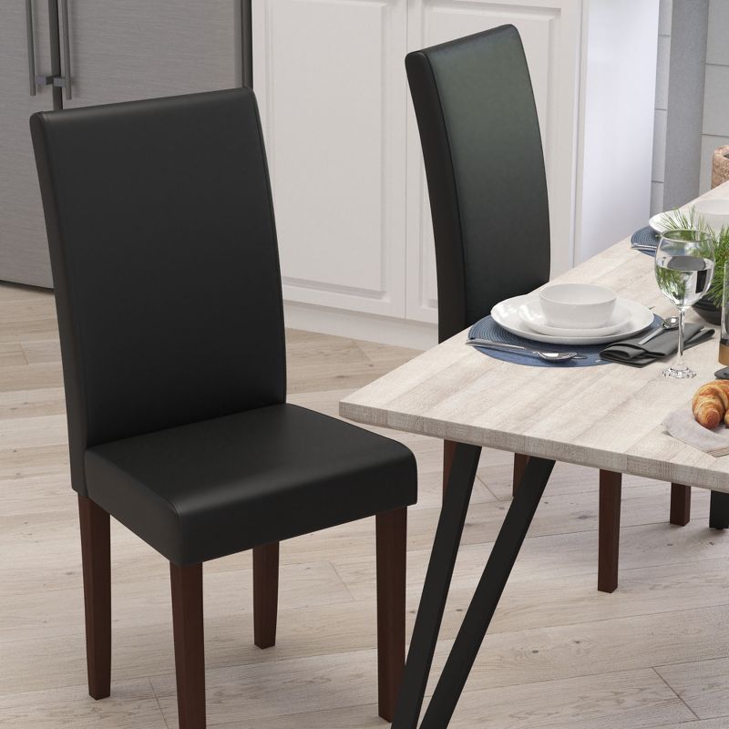 Merrick Lane Mid-Century Panel Back Parsons Accent Dining Chair - Set of 4, 6 of 14