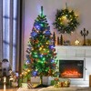 HOMCOM Prelit Artificial Christmas Tree Holiday Decoration with Warm White or Colorful LED Lights - image 3 of 4