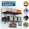 Heavy Duty Garage Wall Shelving with Hooks,Storage Shelve(Black, 2 Pack) - 3 of 4