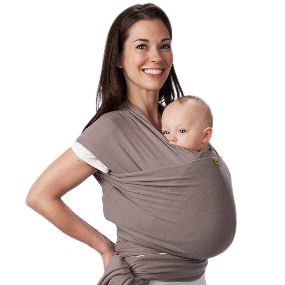 Boba Wrap Baby Carrier - 0-18 Months - Gray: 7-35 lbs, Facing-In Front Carrier
