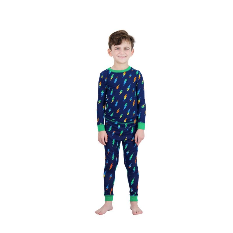 Sleep On It Boys 2-Piece Super Soft Jersey Long Sleeve Snug-Fit Pajama Set, 2 of 6