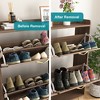 Resenkos Freestanding Large Shoe Cabinet Organizer with 4 Flip Drawers with Metal Legs, Anti-Tipping Device, Rustic Brown - 4 of 4