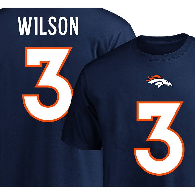NFL Denver Broncos Men's Russell Wilson Big & Tall Short Sleeve Cotton Core T-Shirt, 2 of 3