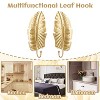 LunaLulinlk 7Pcs Leaves Decorative Wall Hooks for Hanging Heavy Duty,Gold Hanging Key Holder for Wall Decor Metal Coat Hooks Wall Mount - 4 of 4