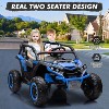 24V Kids Ride On Utv,2-Seater 4WD Off Road Electric Vehicle with Remote Control - 3 of 4