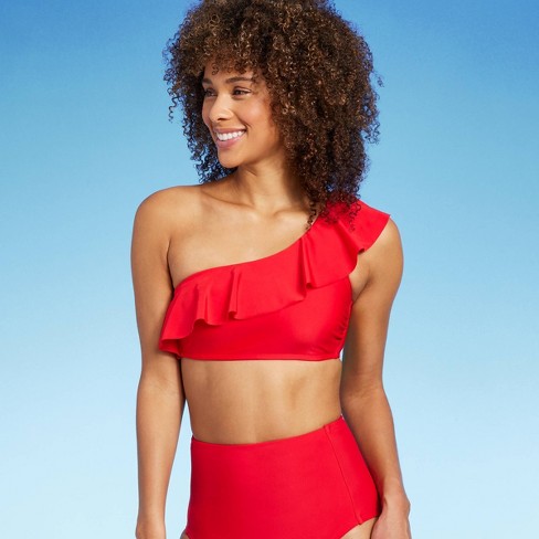 Women's One Shoulder Flounce Bikini Top - Kona Sol™ : Target