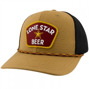 Adult Lone Star Beer Embroidered Patch Rope Hat - 1 of 4