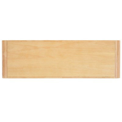 Omara Natural Solid Wood 53'' Modern 2-Tier Console Table