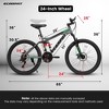 Kumasinova 24" Mountain Bike with Full Suspension for Adults,21-Speed Shifter Lever with Gear Indicator,Carbon Steel Frame,Mechanical Disc Brake - 3 of 4