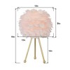 Maxax Pink Feather Table Lamp Set of 2 - 3 of 4