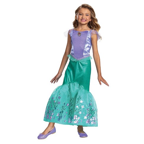 Toddler Girls The Little Mermaid Deluxe Ariel Dress Costume Size 3t 4t Purple Target