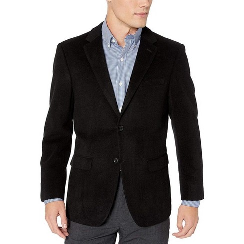 Men s 2 Button Luxury Wool Cashmere Black Sport Coat 44l Target