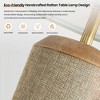 KAISITE  Farmhouse Table Lamp Set of 2 with Rattan & Linen Shades - 3 of 4