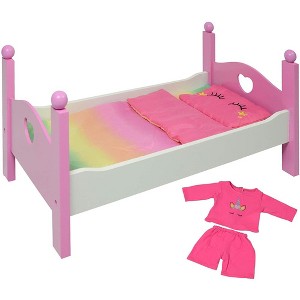 The New York Doll Collection 18 Inch Wooden Bed - 1 of 4