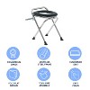 Emma and Oliver Portable Folding Travel Toilet with Cushioned Seat and Non-Slip Feet-SIL/BK - 2 of 4