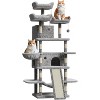 68.5" Heavy Duty Cat Tree for Large Cats, Multi-Level Tower with Plush Perches - 2 of 4