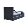 Meridian Furniture,Hudson Vegan Leather Twin Trundle Bed - 4 of 4