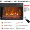 58" Fireplace TV Stand with Electric Heater, Entertainment Center with Realistic 3D Flame & Storage Cabinet for Living Room - 4 of 4