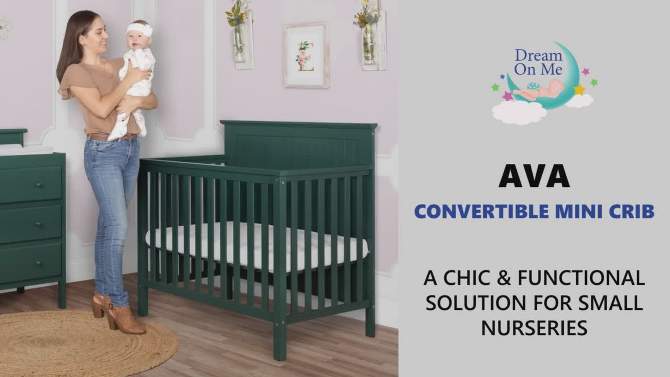 Dream On Me Ava 4-in-1 Convertible Mini Crib, 2 of 11, play video