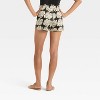 Women's High-Rise Satin Pull-On Shorts - A New Day™ Navy Blue Floral - 2 of 3