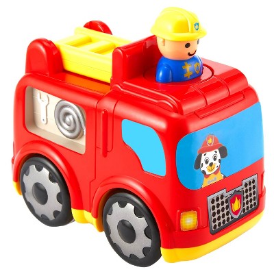 Kidoozie Press ‘n Zoom Fire Engine - Developmental Activity Toy For ...