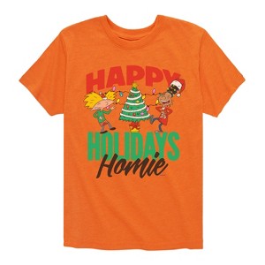 Boys' - Hey Arnold! - Holiday Homies Short Sleeve Graphic T-Shirt - 1 of 4