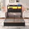 Aheaplus Upholstered Headboard with LED Light, Height Adjustable Headboards with Storage and Outlets - 2 of 4