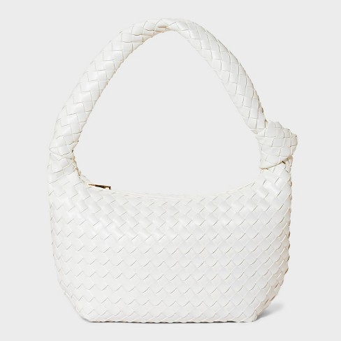 Woven Slouchy Shoulder Handbag - A New Day™ Cream : Target