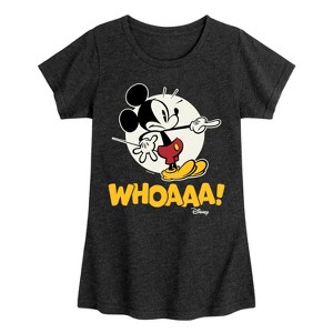 Girls' - Disney - Mickey Mouse Fitted Short Sleeve Graphic T-Shirt - 1 of 4
