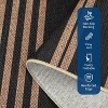 Washable Modern Stripe Accent Rug, Non Slip Non Shedding Carpet, Foldable Low Pile Mat for Laundry Bedside Bedroom Living Room - 2 of 4