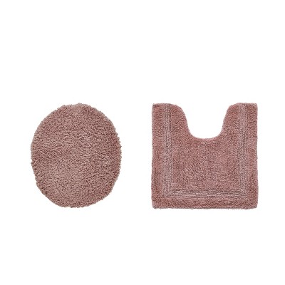 Lux Premium 100% Cotton Tufted Solid Reversible 2 Piece Bath Rug Set – Ultra-Soft, Water-Absorbent, Durable, Machine Washable Bathroom Rug