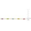 EVERLY JEWELRY | 10k Yellow Gold 3/4 CT TGW Swiss Blue Topaz Citrine Rhodolite Peridot Amethyst Bracelet With Chain, 7 inch - 2 of 4