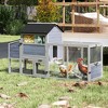 AZL1 Life Concept Pet Crates and Houses Portable Mobile Chicken Coop with Nesting Box, Sleeping Room, Sun Board, Doors, Gray, 82.28"*25.6"*44.88" - 2 of 4
