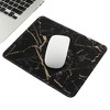 Insten Shiny Marble Mouse Pad, Water-Resistant and Non-Slip Mat for Wired/Wireless Gaming Computer Mouse, 9.45 x 7.48 in, Black - 3 of 4