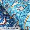 TackView Rug for Living Room - Vintage Area Rug, Retro Floral Print, Soft Touch, Non Slip Stain-Resistant Carpet - 4 of 4